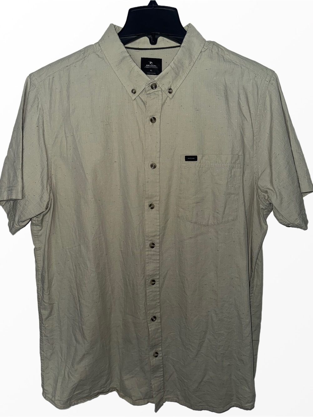 Rip Curl Men's Short-Sleeve Button-Down Shirt in Light Olive